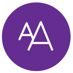 icono violeta de diseño en linegrafic